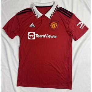 Manchester United Jersey 2022-23 Home Mens Football Shirt Size L H13881 Adidas